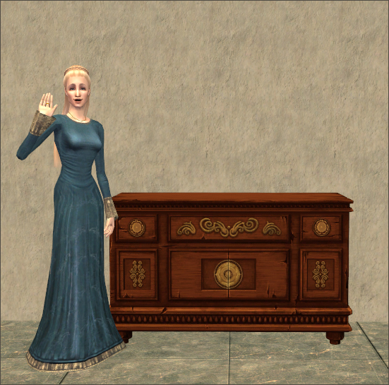 Immoderate Period Gold Inlaid Dresser